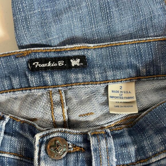 VINTAGE Y2K FRANKIE B Butterfly Blue Jeans - Picture 5 of 8